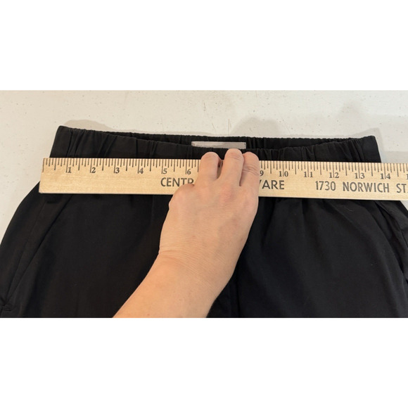 Everlane Cotton Poplin Pull On Wide Leg Pants Sz 8 Black Stretch Quiet Luxury - Picture 8 of 13